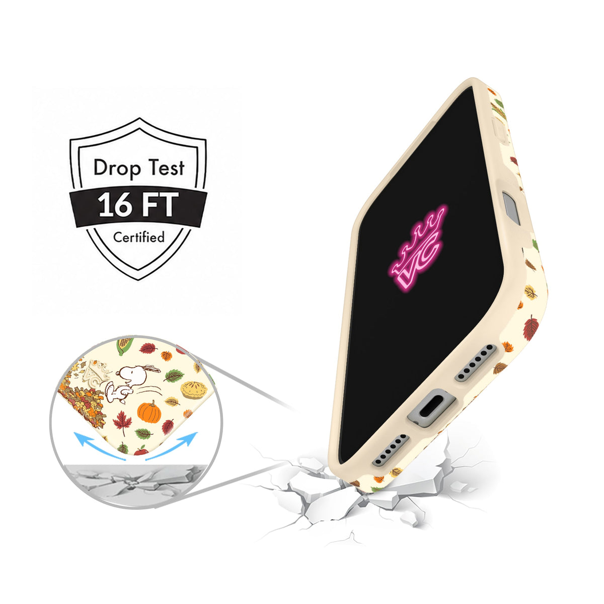 Snoopy Autumn Leaves iPhone Case