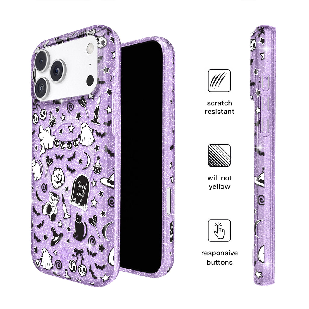 Witchy Lilac Glitter iPhone Case