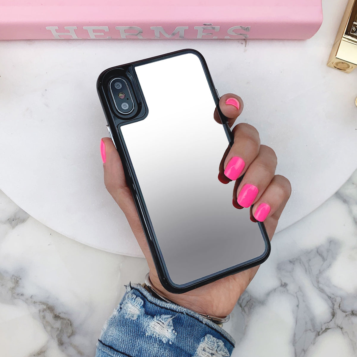 Silver Reflective Mirror iPhone Case