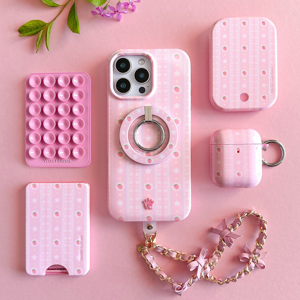 Strawberry Macaron Portable MagSafe Charger Power Pack