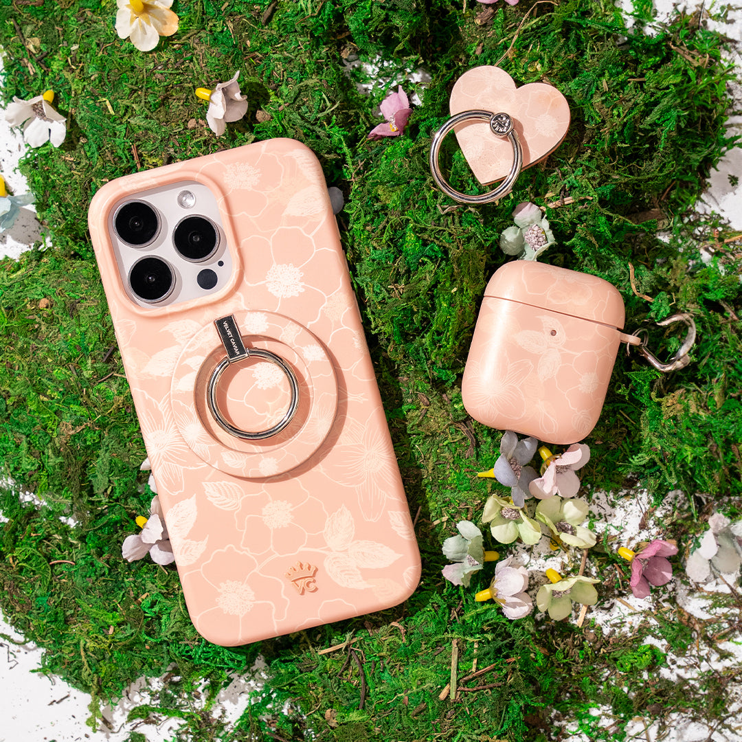 Peach Blossom Floral AirPod Case