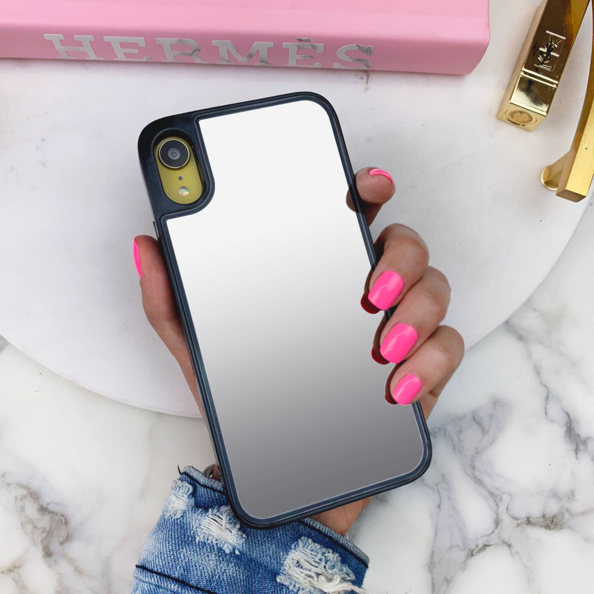 Silver Reflective Mirror iPhone Case