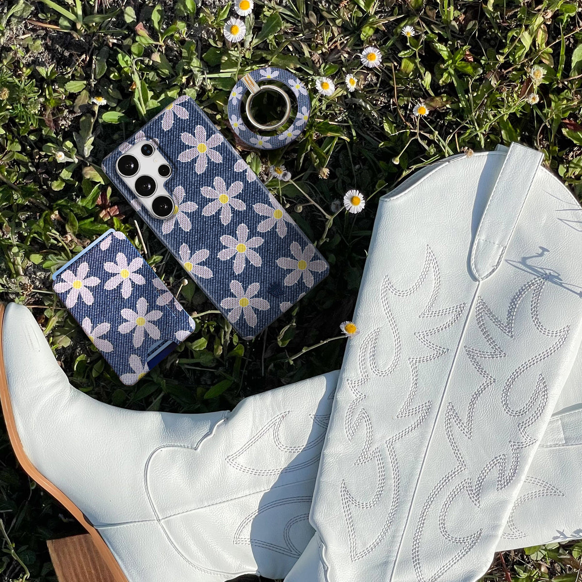 Denim Daisy Samsung Case