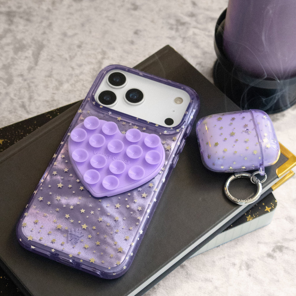 Lilac Celestial Stars AirPod Case
