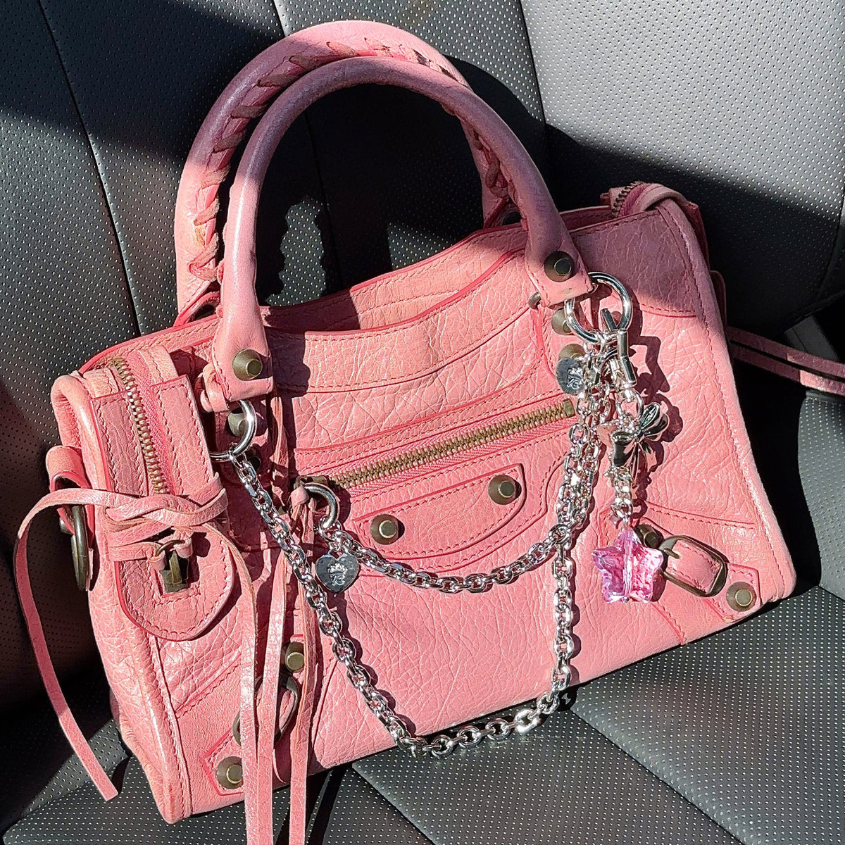 Large Silver Bag Chain