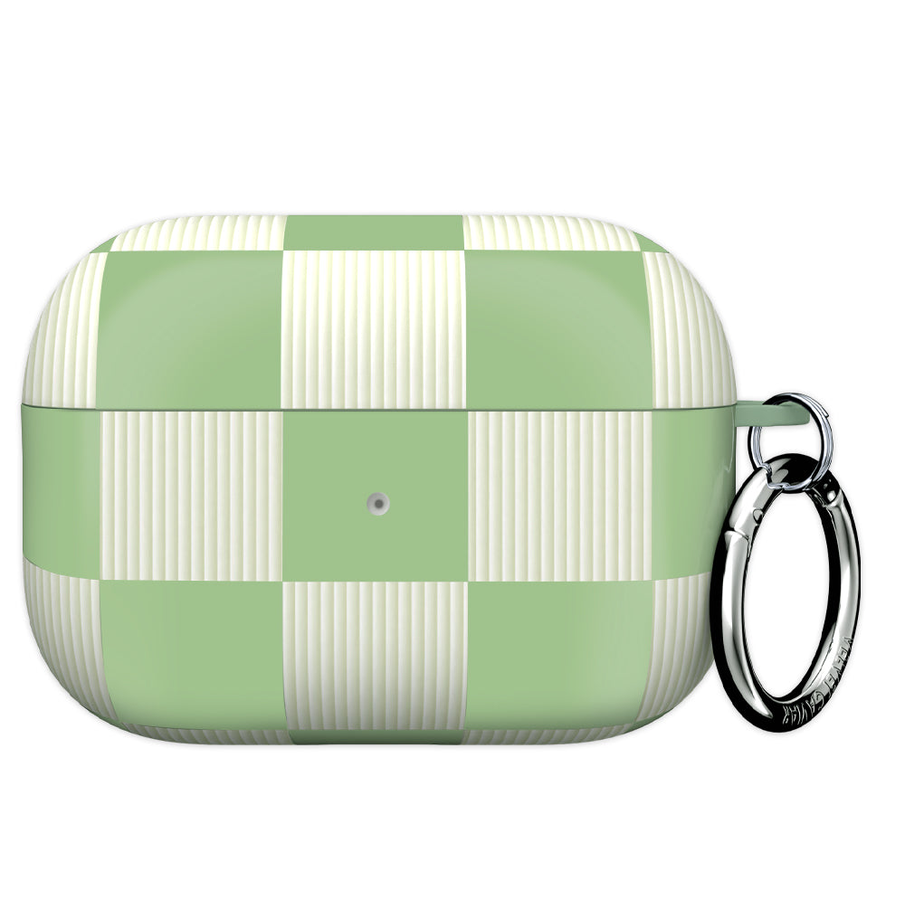 Pistachio Vibe Checkered AirPod Case