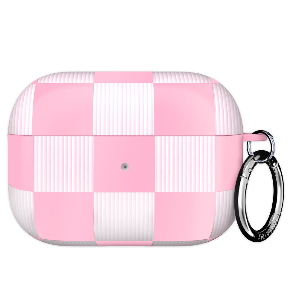 Pink Vibe Checkered AirPod Case