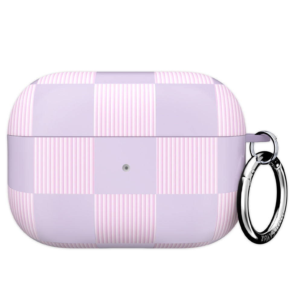Lilac Vibe Checkered AirPod Case