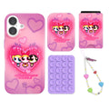 The Powerpuff Girls Airbrush Hearts iPhone Bundle Set - Wallet