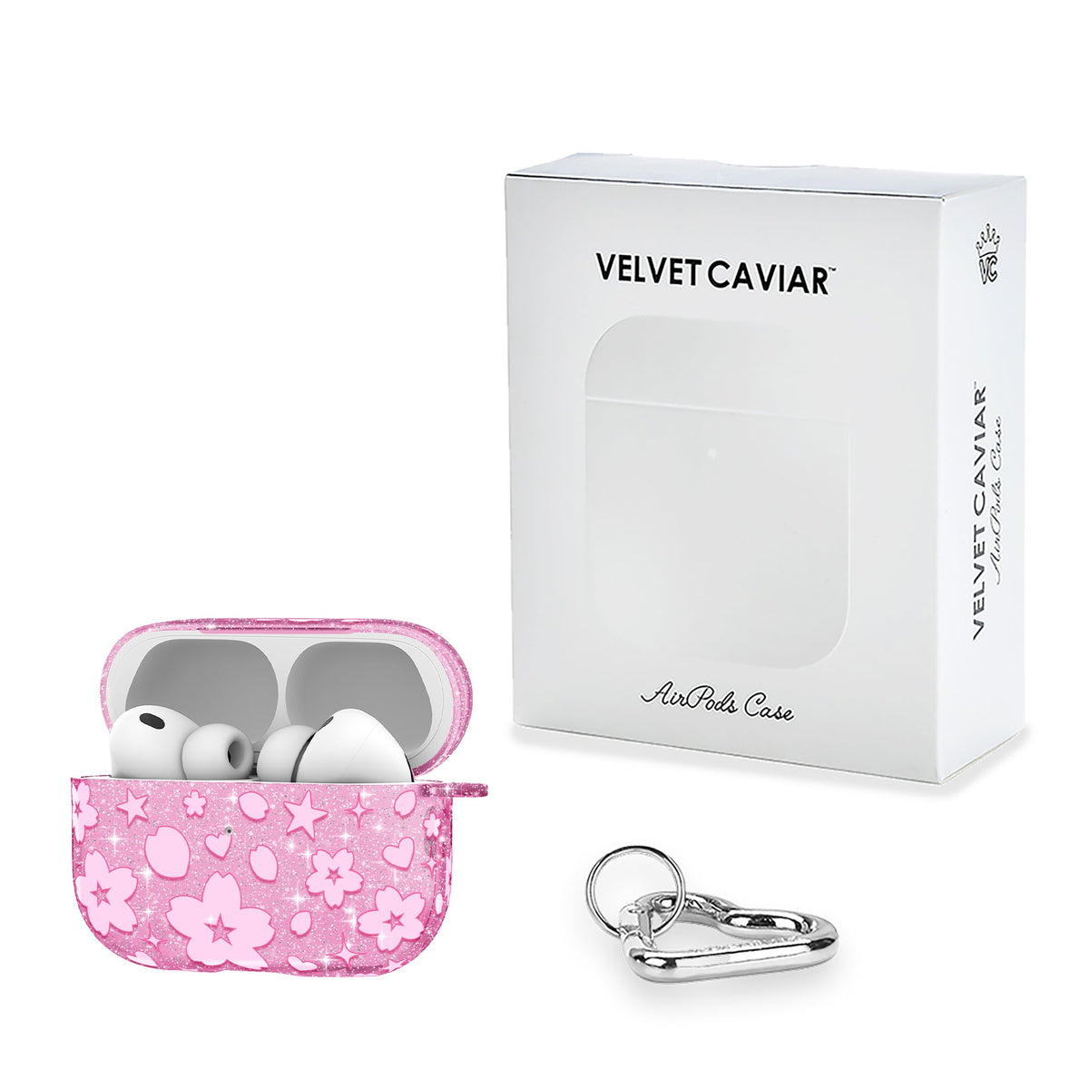 Cherry Blossom Glitter AirPod Case