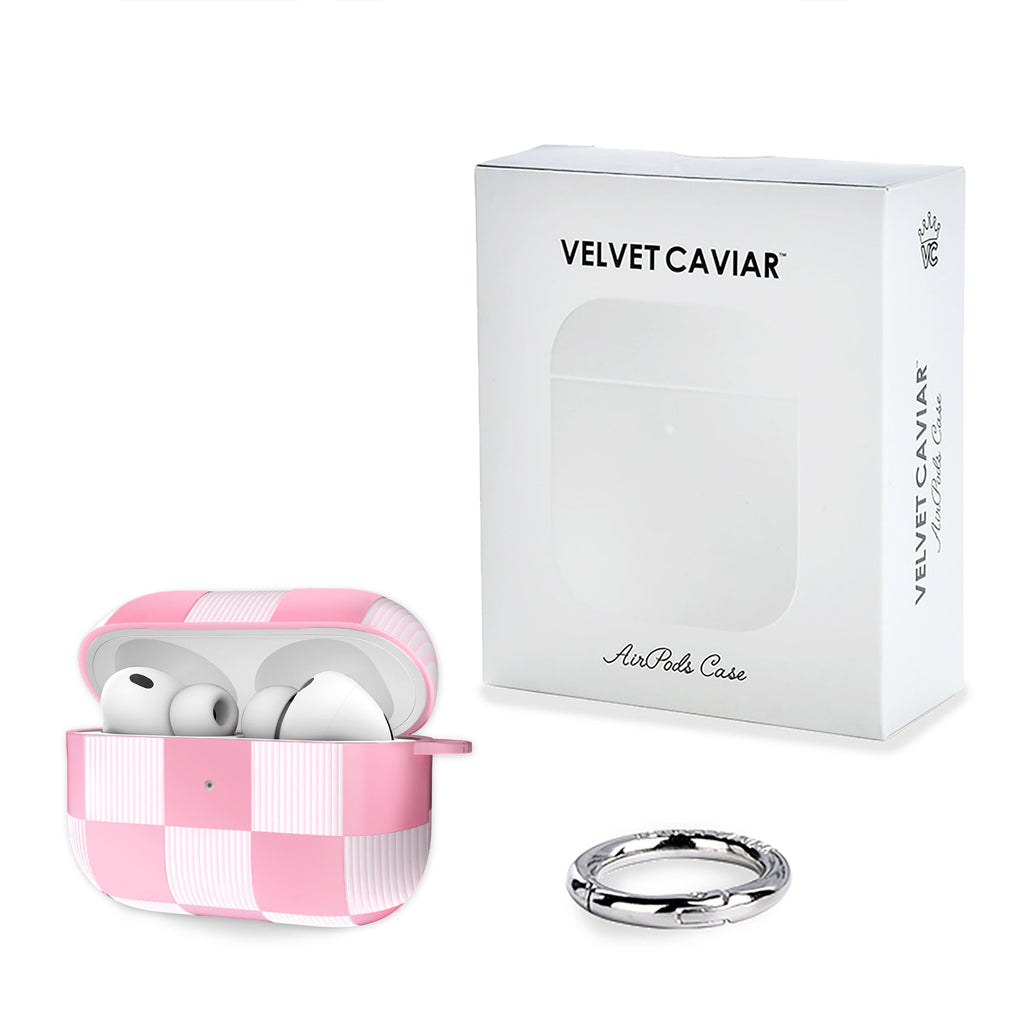 Pink Vibe Checkered AirPod Case