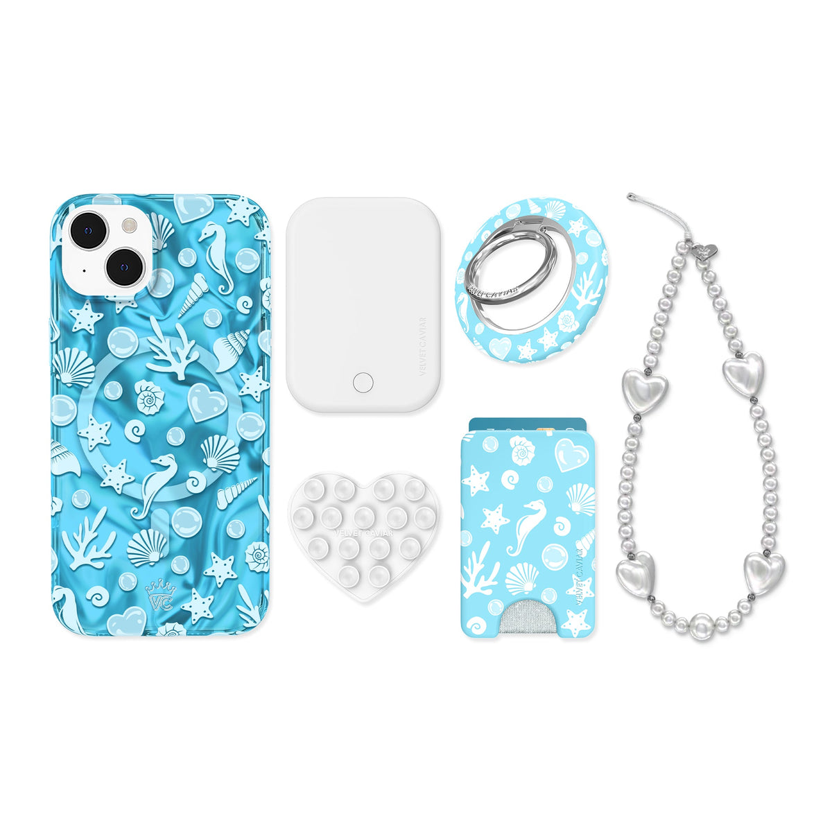 Aquamarine Holo iPhone Bundle Set