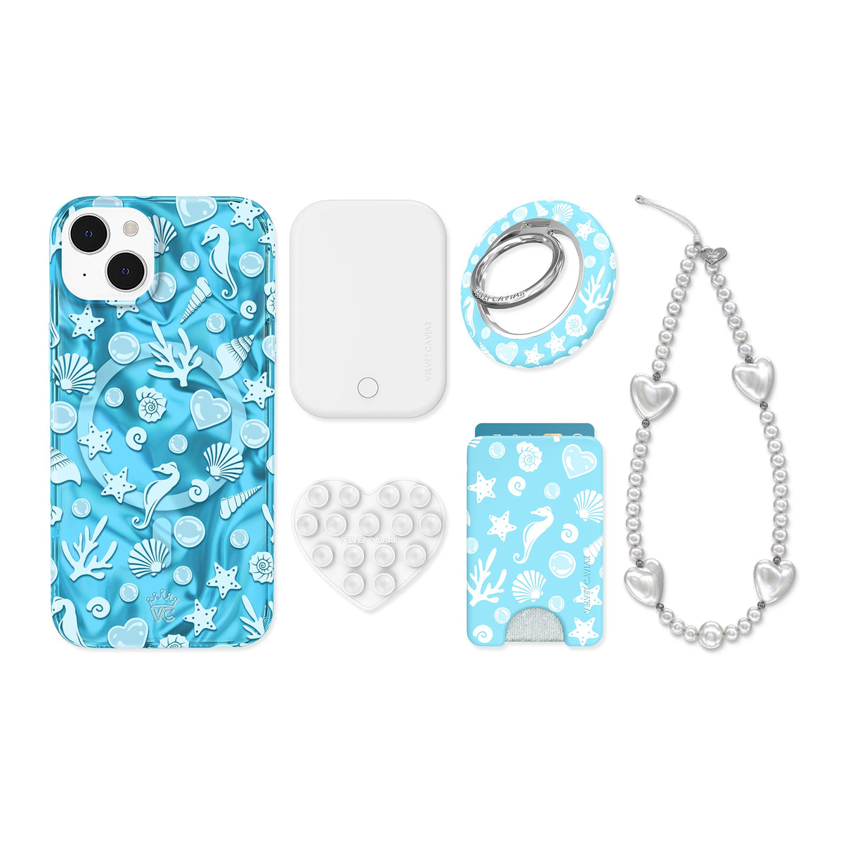 Aquamarine Holo iPhone Bundle Set