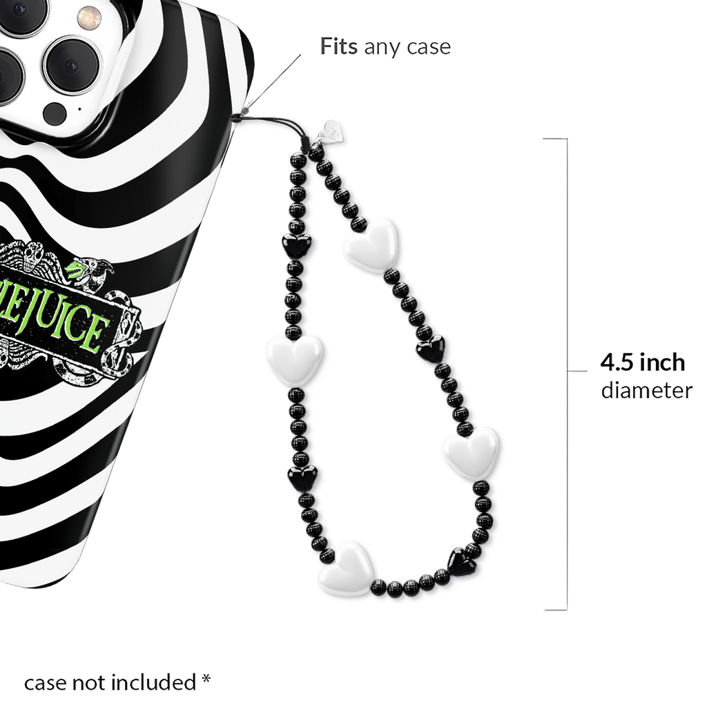 Black & White Heart Charm
