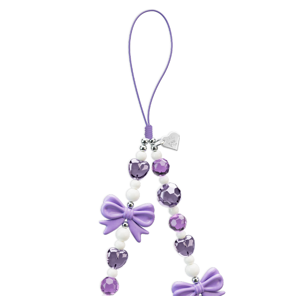 Purple Bows Phone Charm