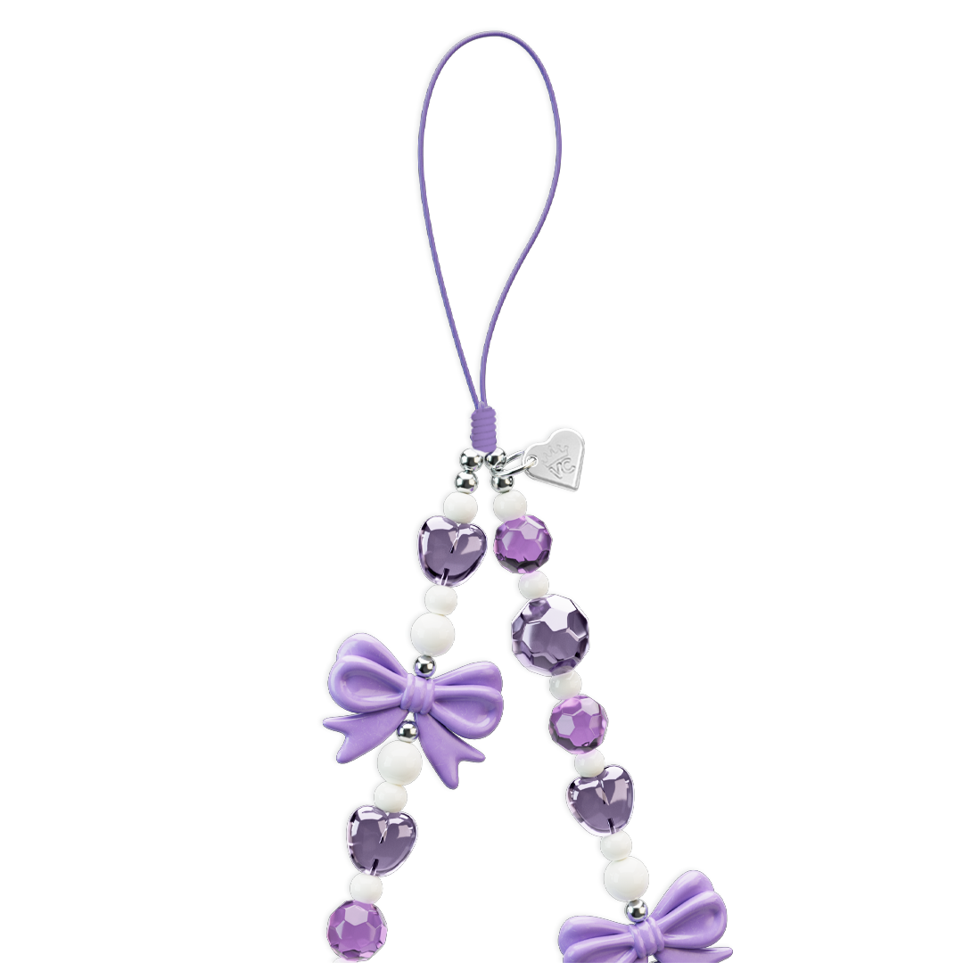 Purple Bows Phone Charm