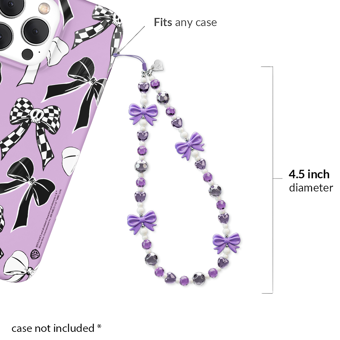 Purple Bows Phone Charm