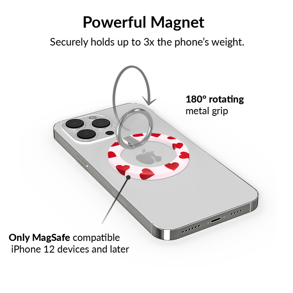 Red Heart MagSafe Grip Ring