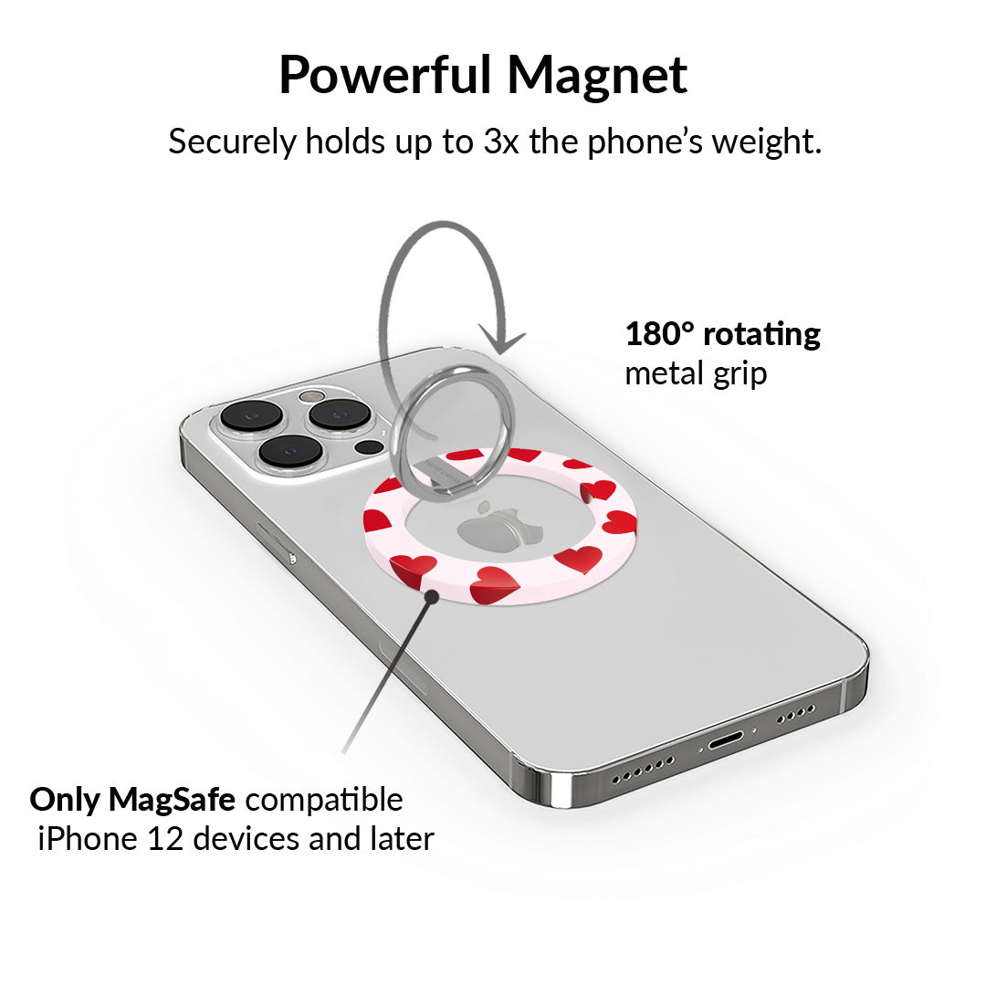 Red Heart MagSafe Grip Ring