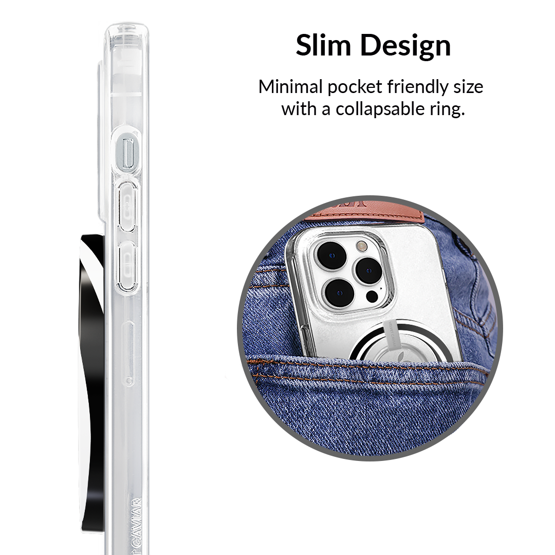Black & White Swirls MagSafe Grip Ring