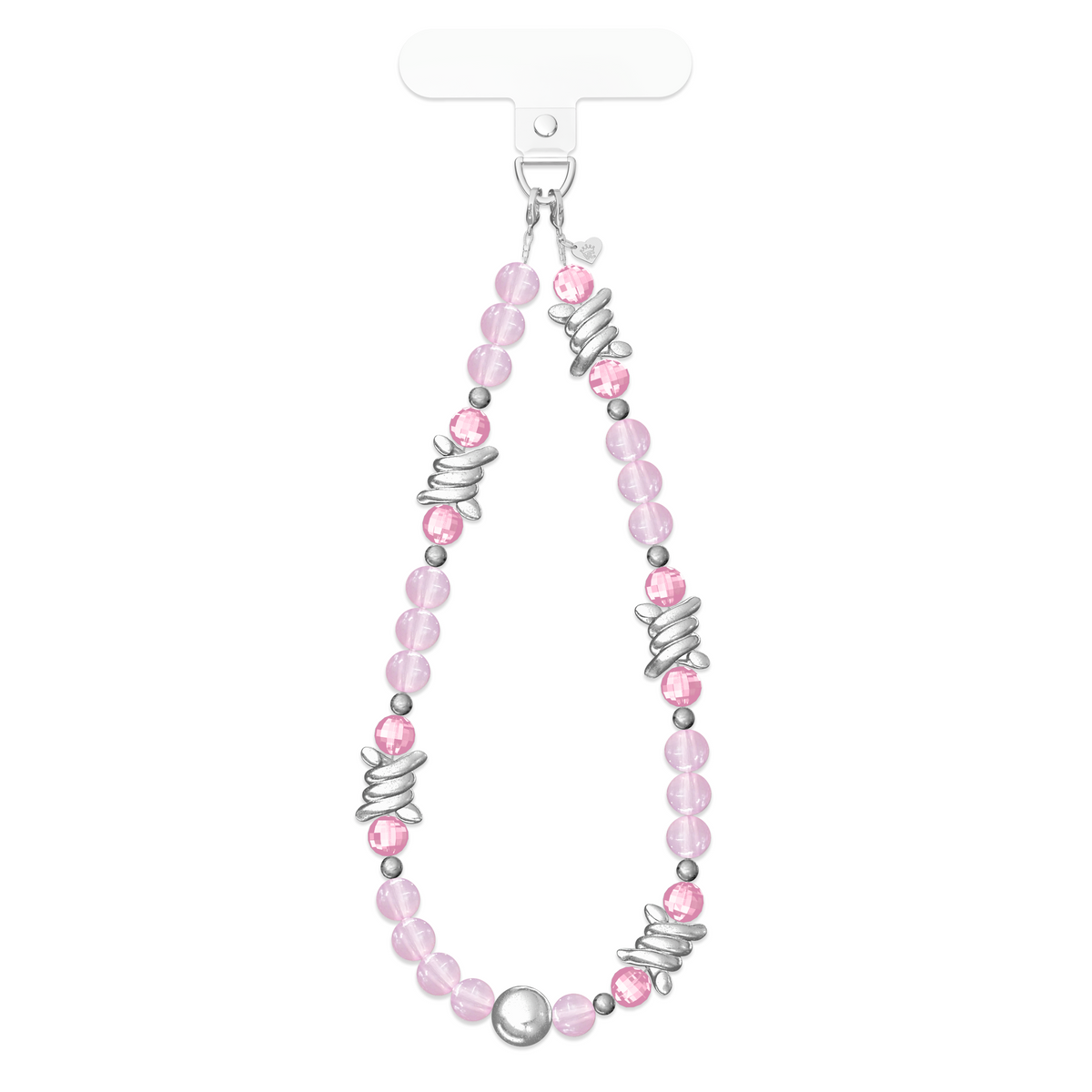 Pink Barbed Wire Phone Charm