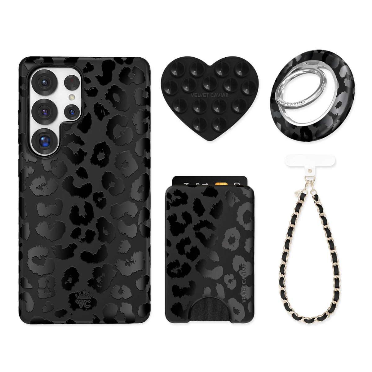 Black Leopard Samsung Bundle Set