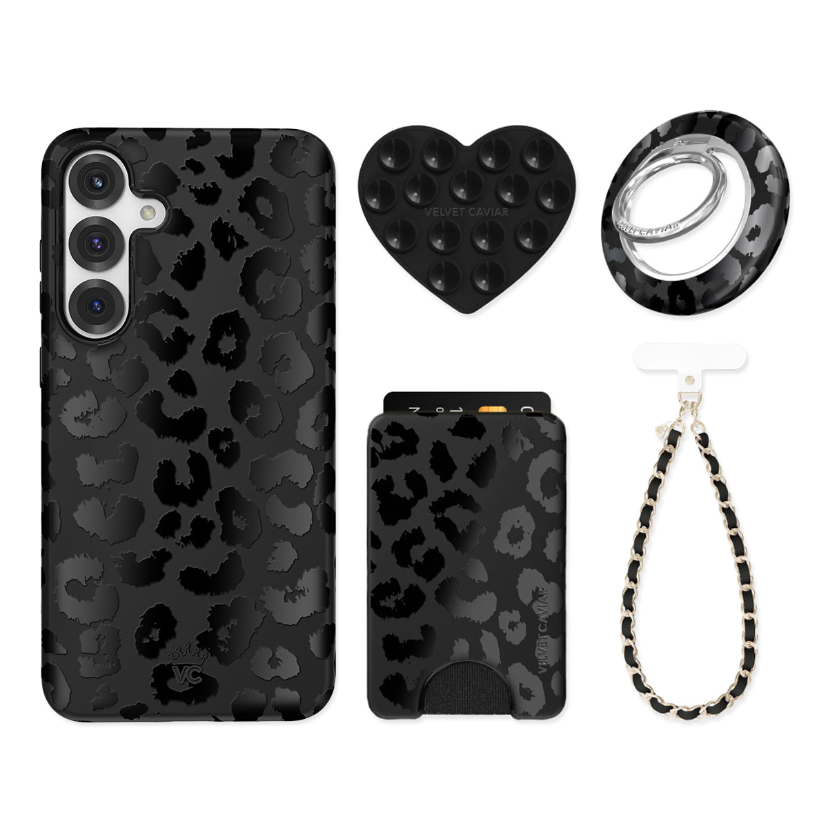Black Leopard Samsung Bundle Set