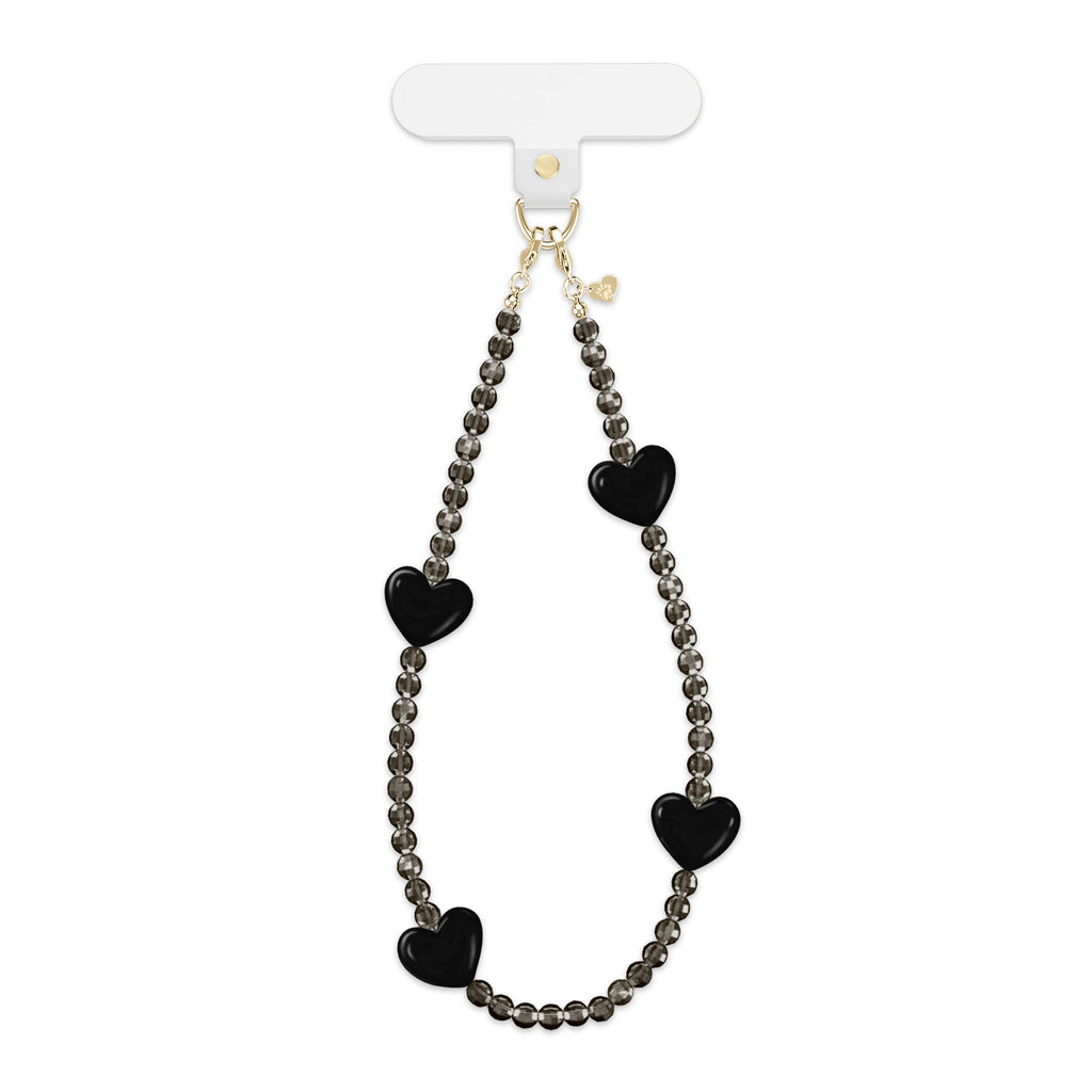 Black Heart Phone Charm