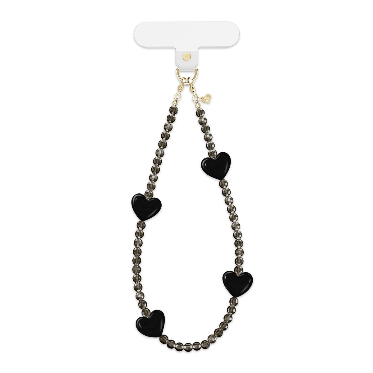 Black Heart Phone Charm