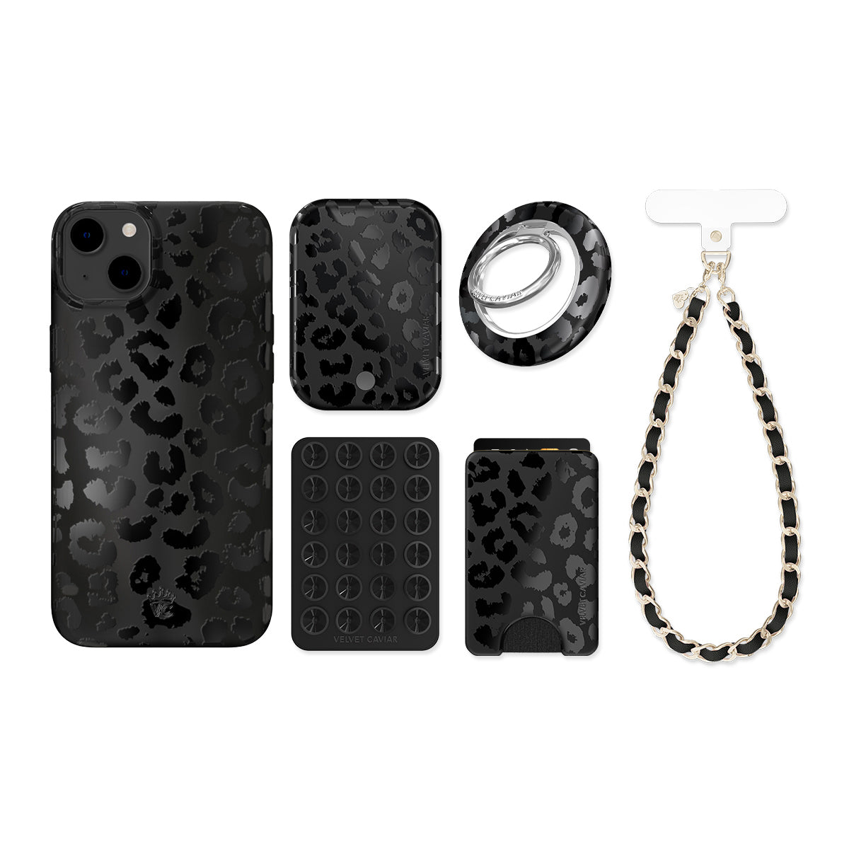 Black Leopard iPhone Bundle Set