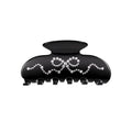 Black Crystal Bow Hair Clip