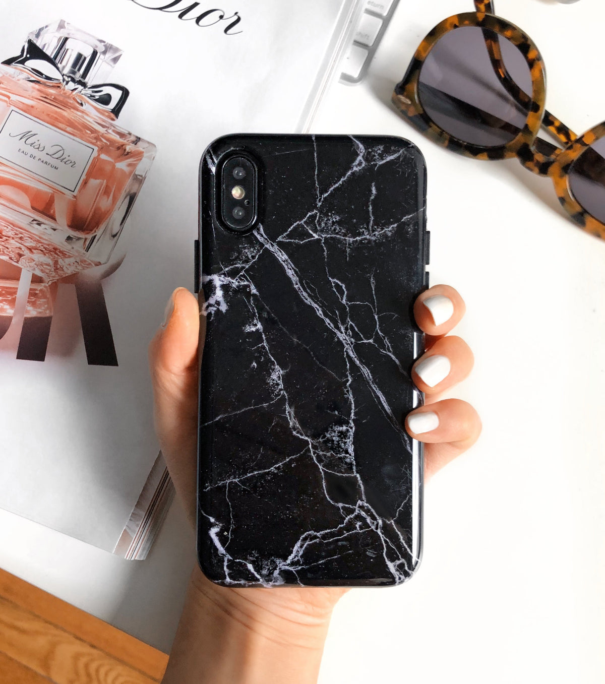 Black Marble iPhone Case