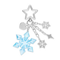 Blue Snowflake Bag Charm