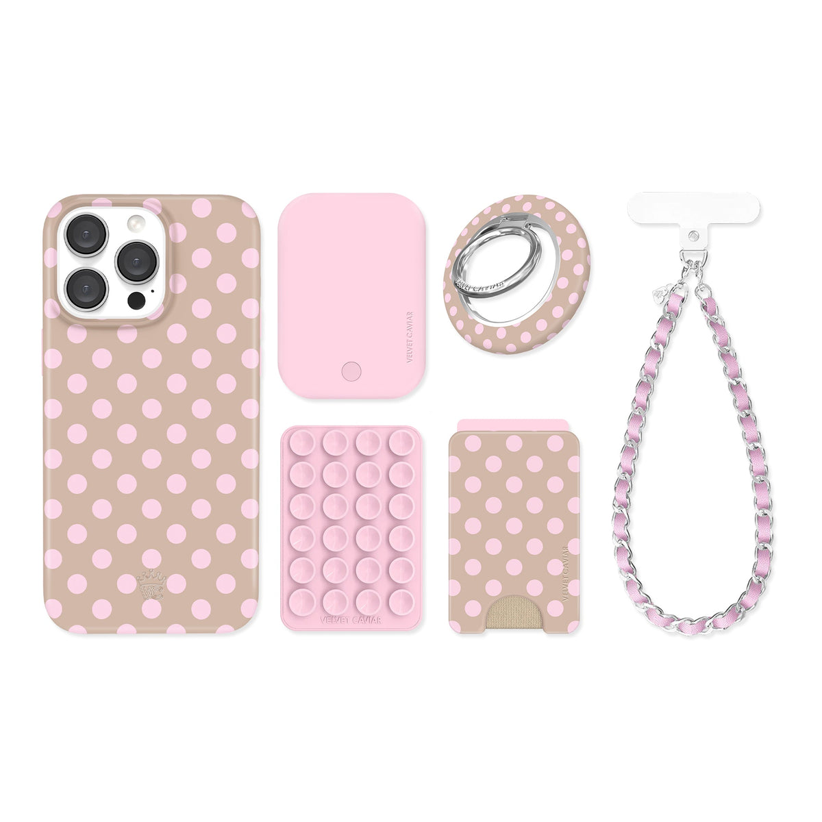 Brown Sugar Polka Dot iPhone Bundle Set