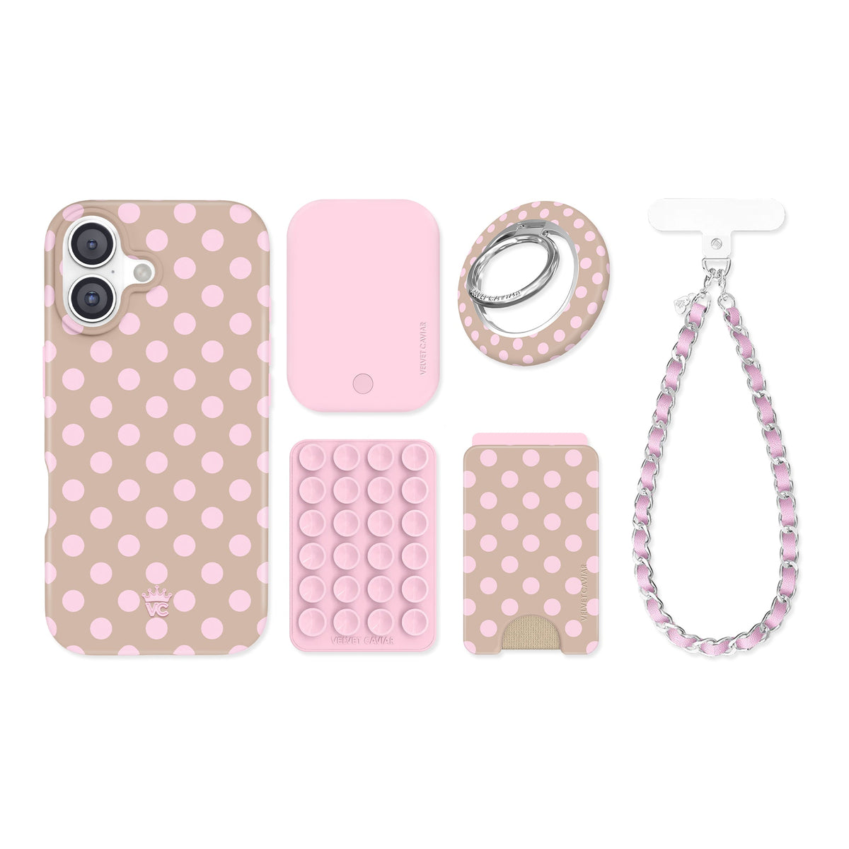 Brown Sugar Polka Dot iPhone Bundle Set