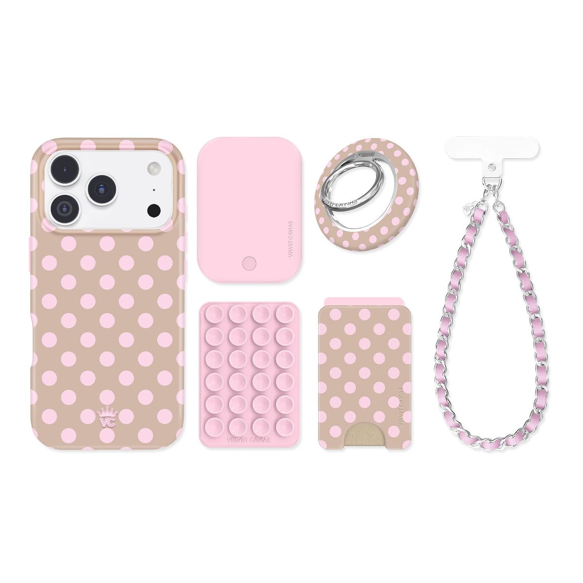 Brown Sugar Polka Dot iPhone Bundle Set
