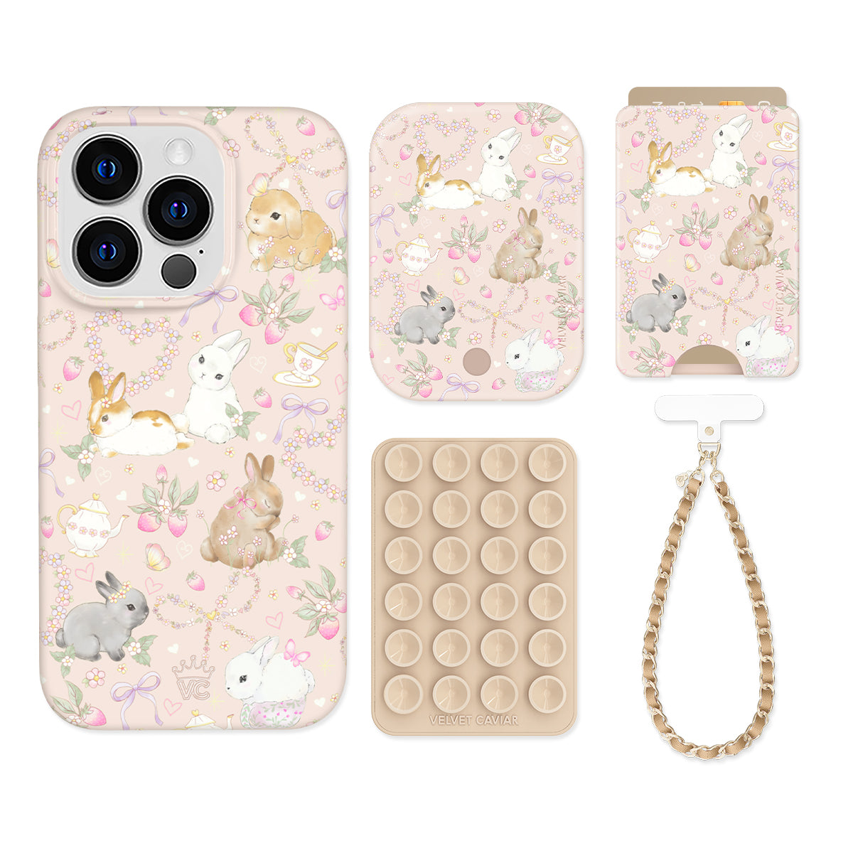 Bunnies & Bows iPhone Bundle Set - Wallet