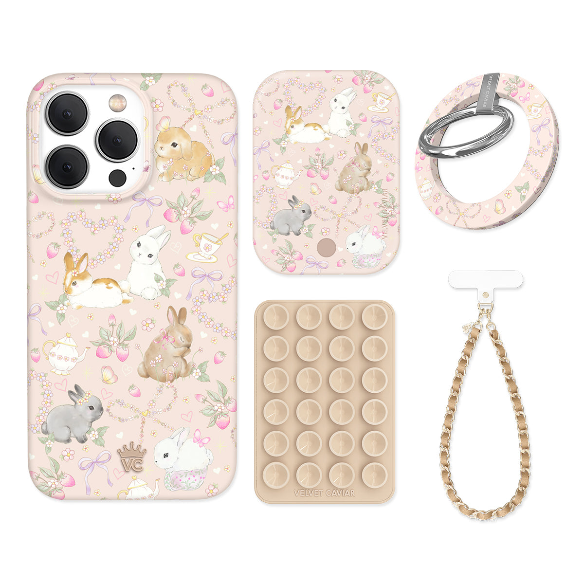 Bunnies & Bows iPhone Bundle Set - Grip