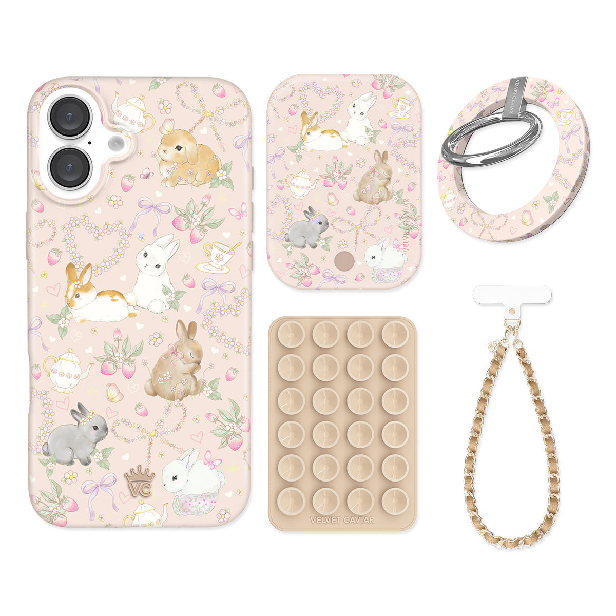 Bunnies & Bows iPhone Bundle Set - Grip