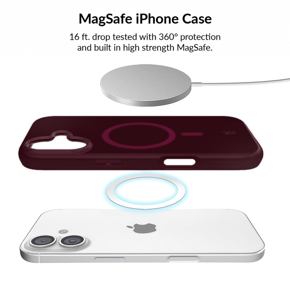 Burgundy 1990 Jelly iPhone Bundle Set