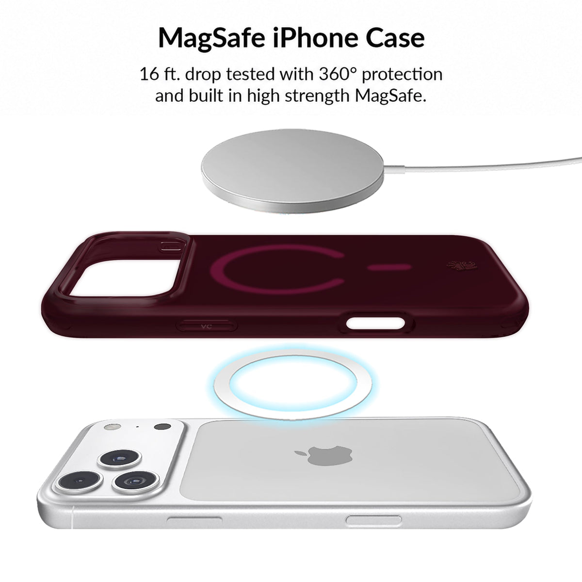 Burgundy 1990 Jelly iPhone Bundle Set