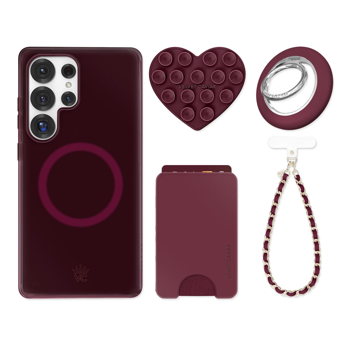 Burgundy 1990 Jelly Samsung Bundle Set