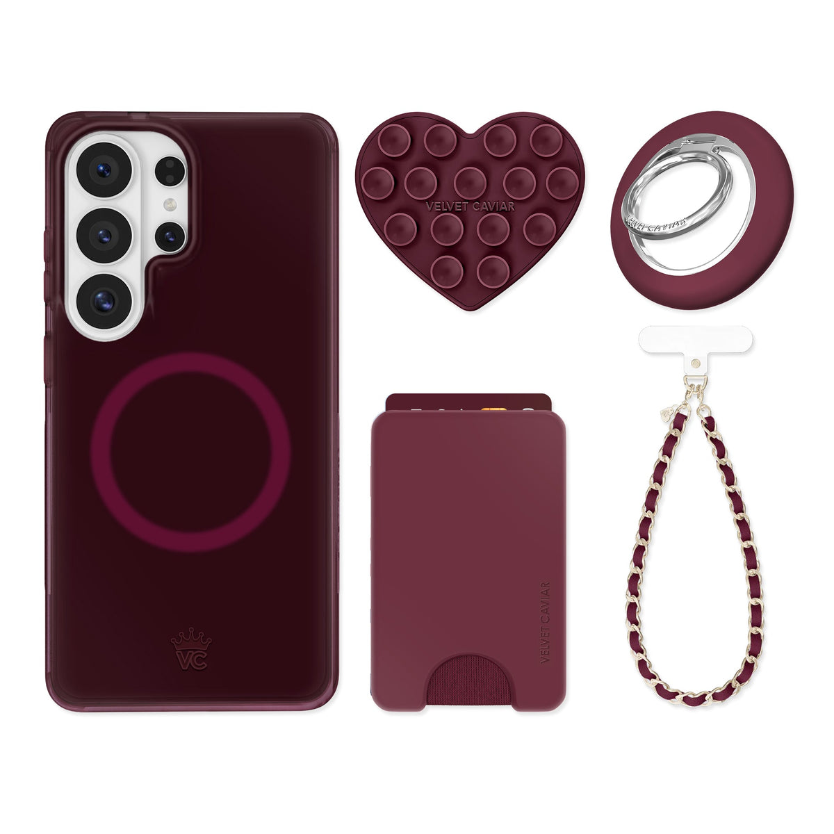 Burgundy 1990 Jelly Samsung Bundle Set