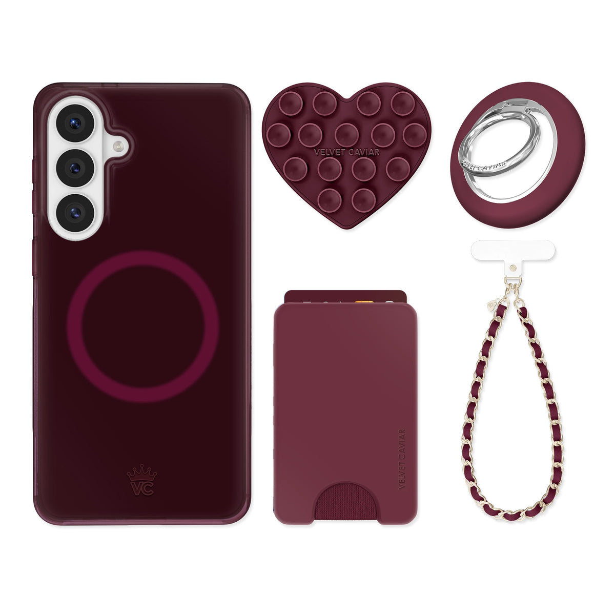 Burgundy 1990 Jelly Samsung Bundle Set