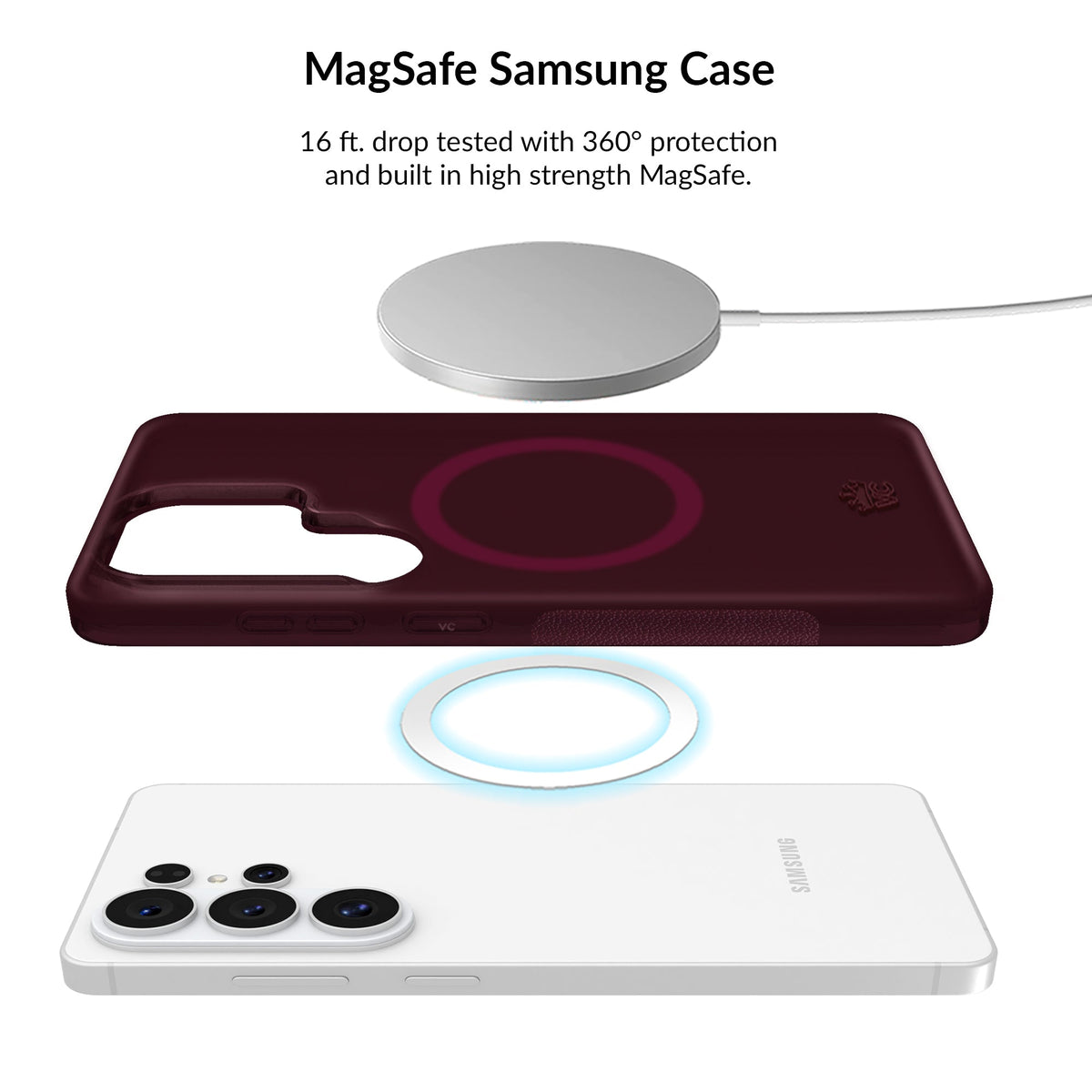 Burgundy 1990 Jelly Samsung Bundle Set
