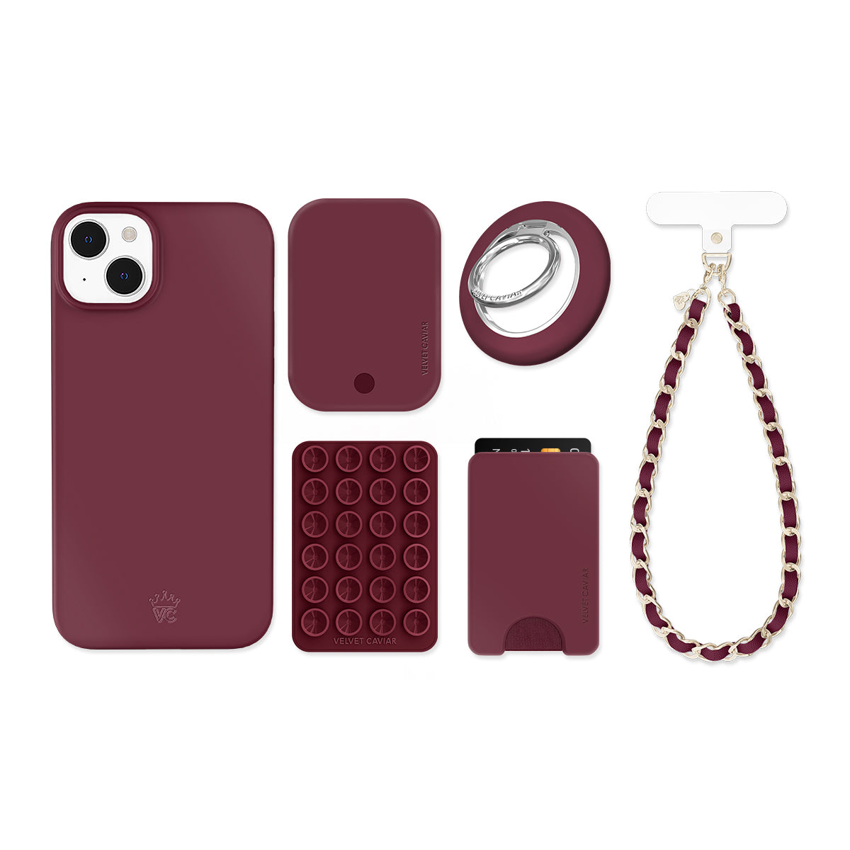 Burgundy 1990 iPhone Bundle Set