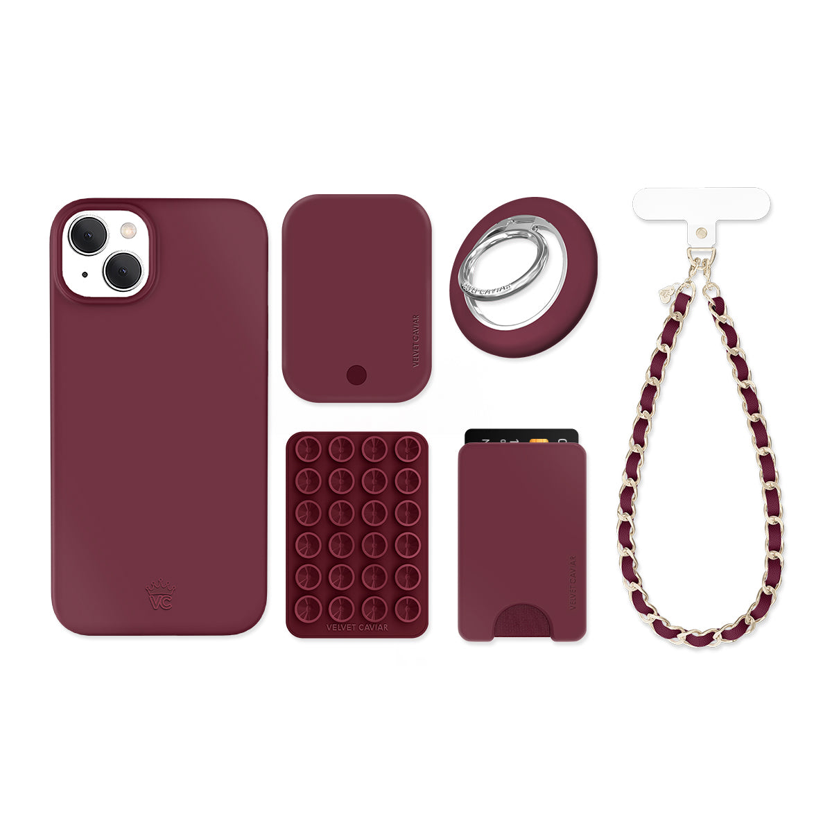 Burgundy 1990 iPhone Bundle Set