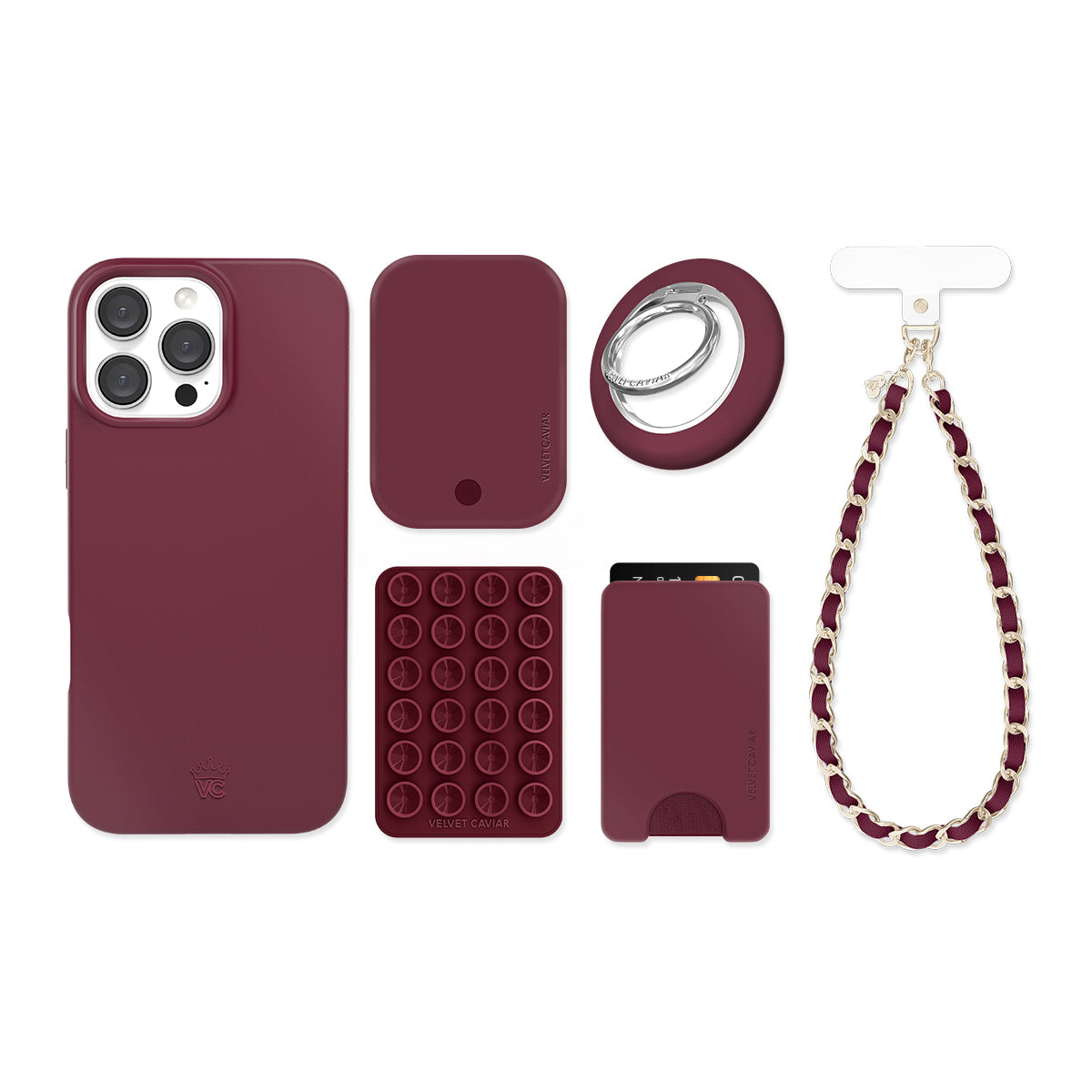 Burgundy 1990 iPhone Bundle Set