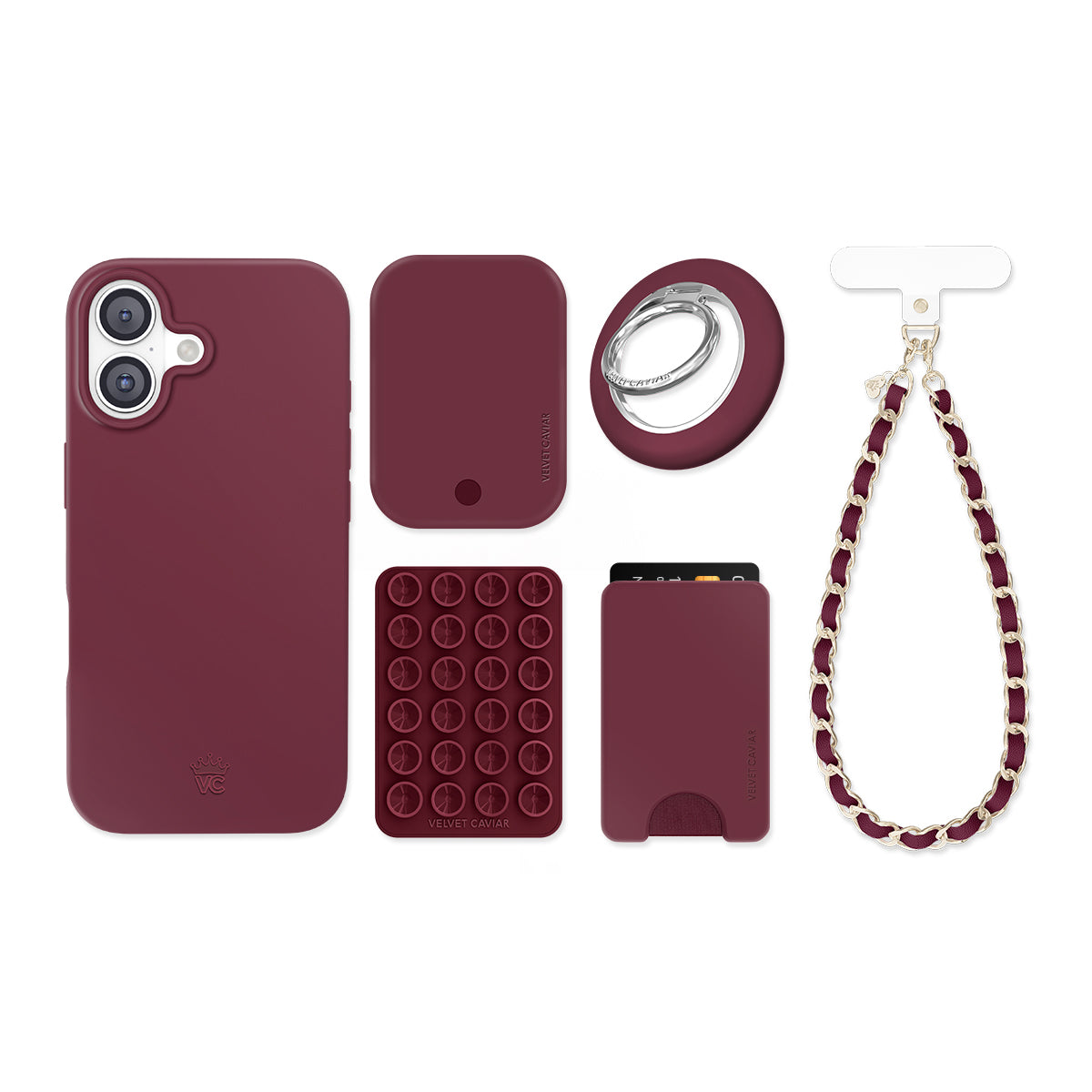 Burgundy 1990 iPhone Bundle Set