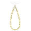 Butter Yellow Leather Chain Phone Charm